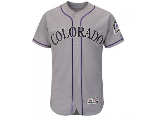 Colorado Rockies Majestic Flexbase Authentic Collection Team Jersey - Gray