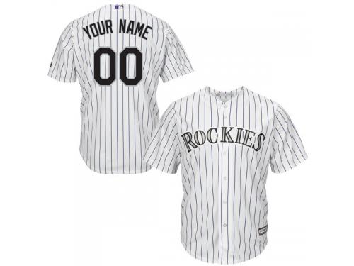 Colorado Rockies Majestic Youth Custom Cool Base Jersey - White