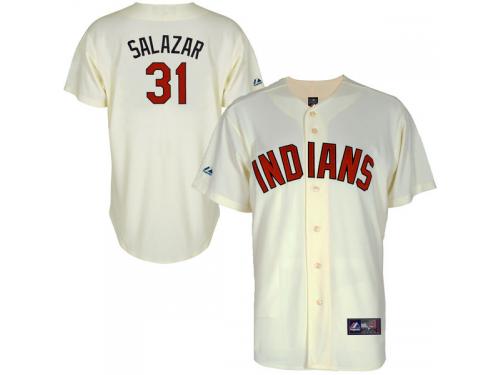 Danny Salazar Cleveland Indians Majestic Replica Player Jersey - Natural