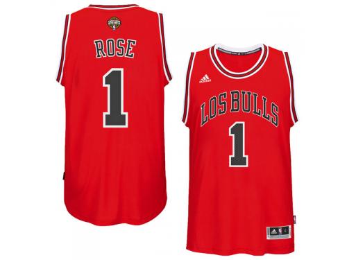 Derrick Rose Chicago Bulls adidas Noches Enebea Swingman Road Jersey C Red