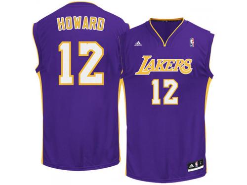 Dwight Howard Los Angeles Lakers adidas Replica Road Jersey - Purple