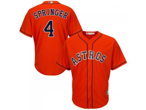 George Springer Houston Astros Majestic 2015 Cool Base Player Jersey - Orange