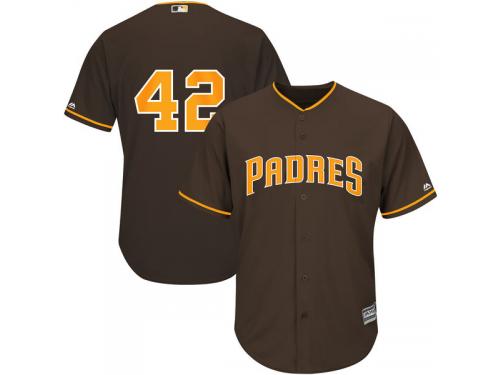 Jackie Robinson San Diego Padres Majestic Cool Base Jersey - Brown