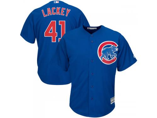 John Lackey No. 41 Chicago Cubs Majestic Official Cool Base Authentic Collection Player Jersey - Royal