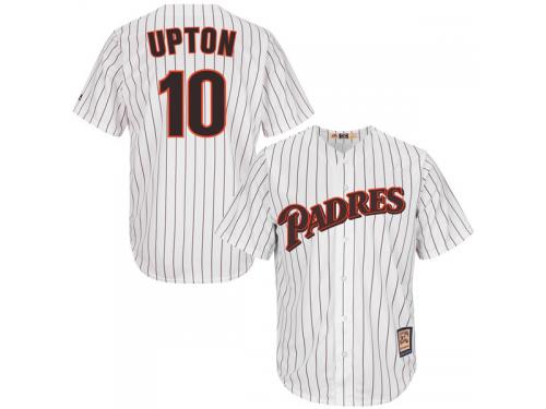 Justin Upton San Diego Padres Majestic Cooperstown Collection Cool Base Player Jersey - White Brown