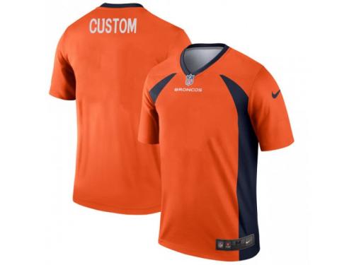 Legend Vapor Untouchable Men's Custom Denver Broncos Nike Jersey - Orange