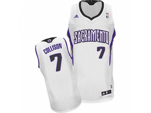 Men Adidas Sacramento Kings #7 Darren Collison Swingman White Home NBA Jersey