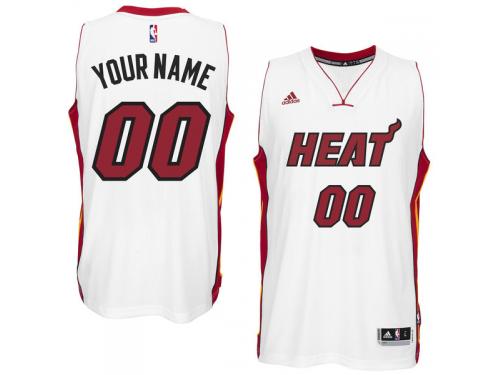 Men Miami Heat adidas Custom Swingman Home Jersey - White