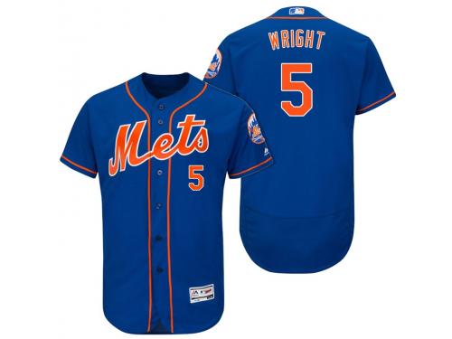 Men New York Mets David Wright #5 Royal-Orange 2017 Alternate Flex Base Jersey