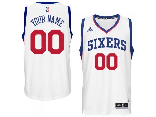 Men Philadelphia 76ers adidas Custom Swingman Home Jersey - White