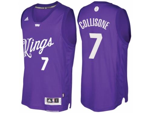 Men Sacramento Kings #7 Darren Collison Purple 2016 Christmas Day NBA Swingman Jersey