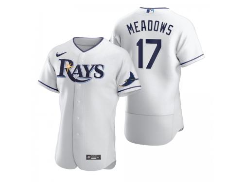 Men Tampa Bay Rays Austin Meadows Nike White 2020 Jersey