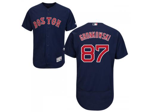 Men's Boston Red Sox #87 Rob Gronkowski Majestic Alternate Navy FlexBase Authentic Collection Jersey