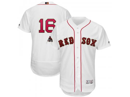 Men's Boston Red Sox Andrew Benintendi Majestic White 2019 Gold Program Flex Base Player Jersey