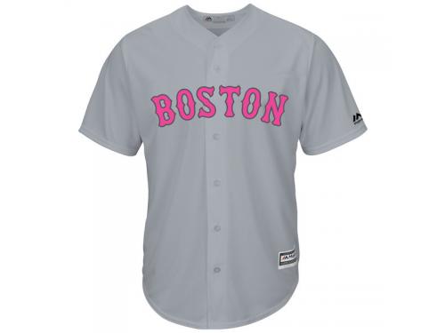 Men's Boston Red Sox Majestic Gray Fashion 2016 Mother's Day Cool Base Replica Team Jersey