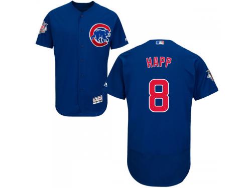 Men's Chicago Cubs #8 Ian Happ Majestic Alternate Royal Flex Base Authentic Collection Jersey