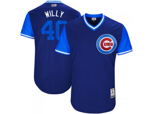 Men's Chicago Cubs Willson Contreras Willy Majestic Royal 2017 Players Weekend Jersey