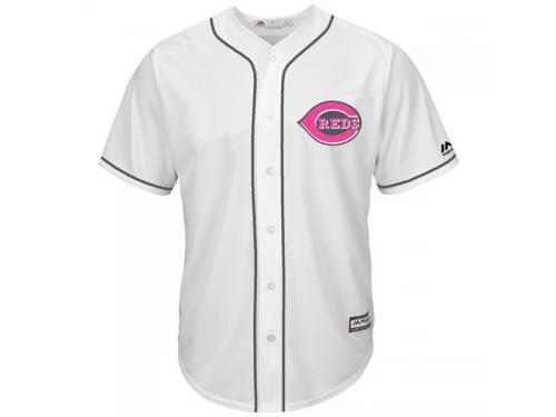 Men's Cincinnati Reds Majestic White Fashion 2016 Mother's Day Cool Base Replica Team Jersey