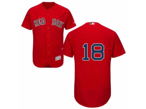 Men's Majestic Boston Red Sox #18 Mitch Moreland Red Flexbase Authentic Collection MLB Jersey