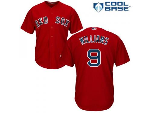 Men's Majestic Boston Red Sox #9 Ted Williams  Red Alternate Home Cool Base MLB Jersey