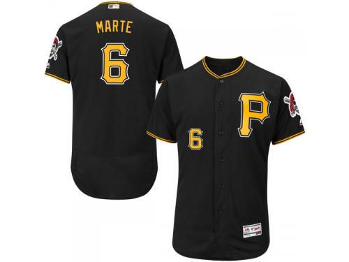 Men's Pittsburgh Pirates Starling Marte Majestic Black FlexBase Authentic Collection Player Jersey