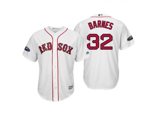 Men's Red Sox 2018 Postseason Home White Matt Barnes Cool Base Jersey
