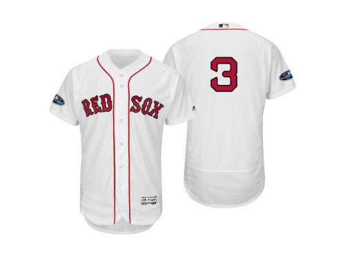Men's Red Sox 2018 Postseason White Sandy Leon Flex Base Home Jersey