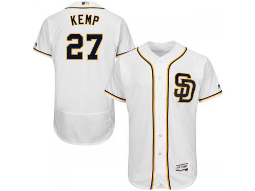 Men's San Diego Padres Matt Kemp Majestic White Flexbase Authentic Collection Player Jersey