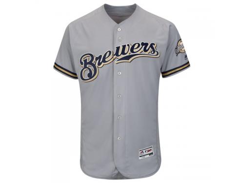 Milwaukee Brewers Majestic Flexbase Authentic Collection Team Jersey - Gray