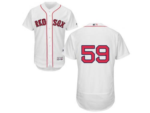 MLB Boston Red Sox #59 Tommy Layne Men White Authentic Flexbase Collection Jersey