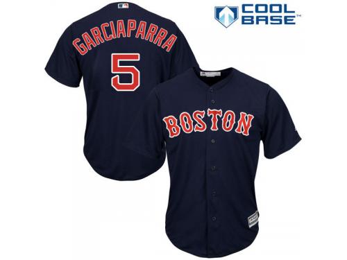 Navy Blue Nomar Garciaparra Men #5 Majestic MLB Boston Red Sox Cool Base Alternate Jersey