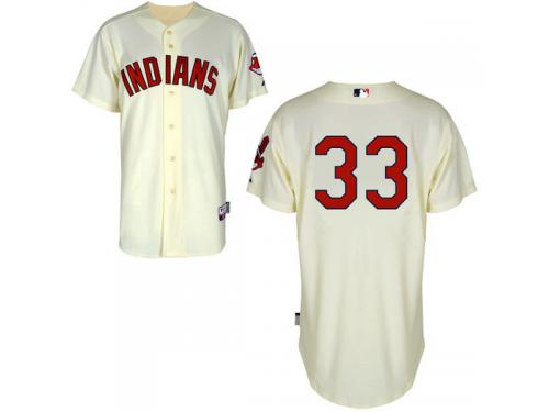 Nick Swisher Cleveland Indians Majestic Player Authentic Jersey - Cream