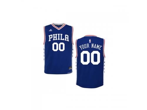 Philadelphia 76ers adidas Toddler Custom Replica Road Jersey - Royal