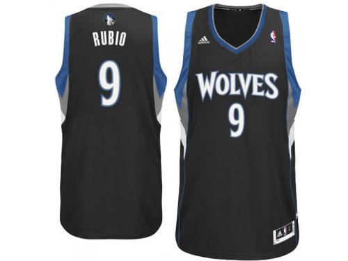 Ricky Rubio Minnesota Timberwolves adidas Swingman Alternate Jersey - Black