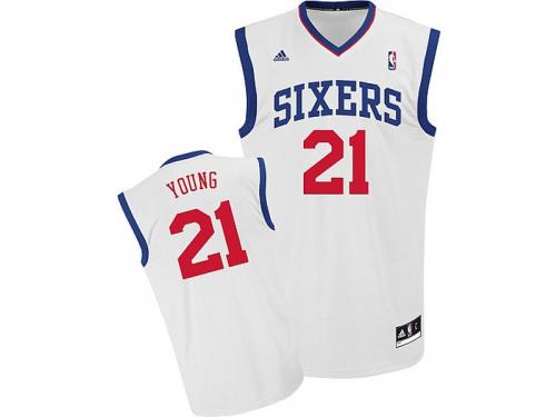 Thaddeus Young Philadelphia 76ers adidas Replica Home Jersey - White