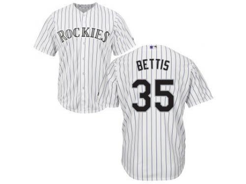 White Chad Bettis Men #35 Majestic MLB Colorado Rockies 2016 New Cool Base Jersey