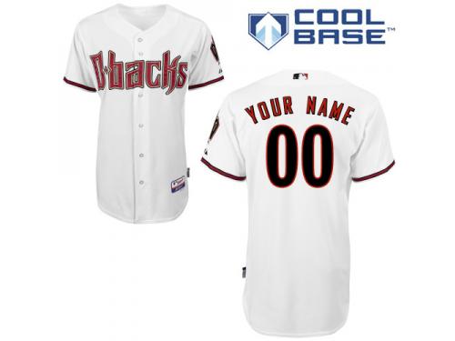 White Customized Youth Majestic MLB Arizona Diamondbacks Cool Base Home Jersey