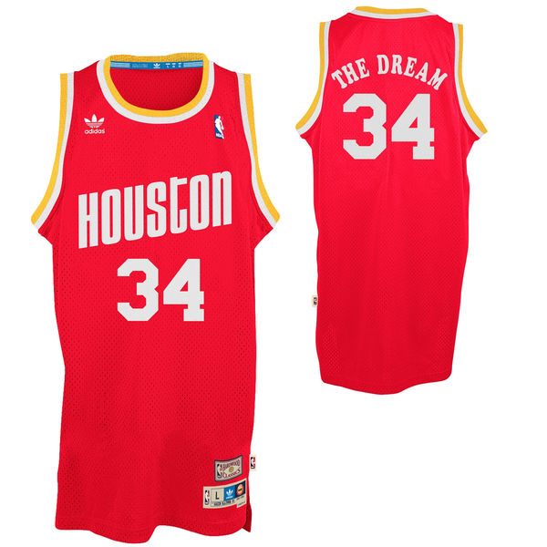 adidas Hakeem Olajuwon Houston Rockets Soul Swingman Nickname Jersey - Red