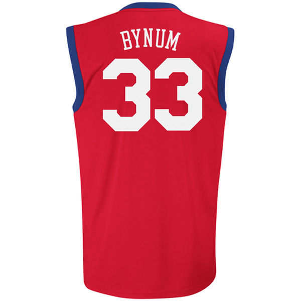 Andrew Bynum Philadelphia 76ers adidas Replica Road Jersey - Red