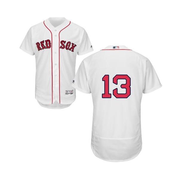 Boston Red Sox #13 Hanley Ramirez White Flexbase Authentic Collection Stitched Baseball Jersey