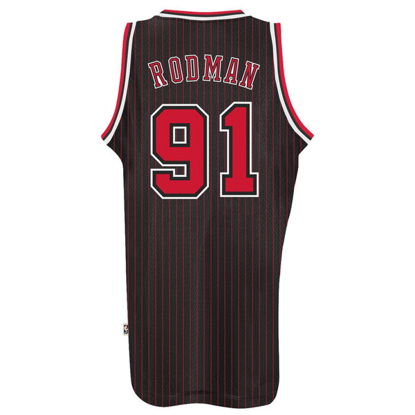 Dennis Rodman Chicago Bulls adidas Hardwood Classics Swingman Jersey C Black