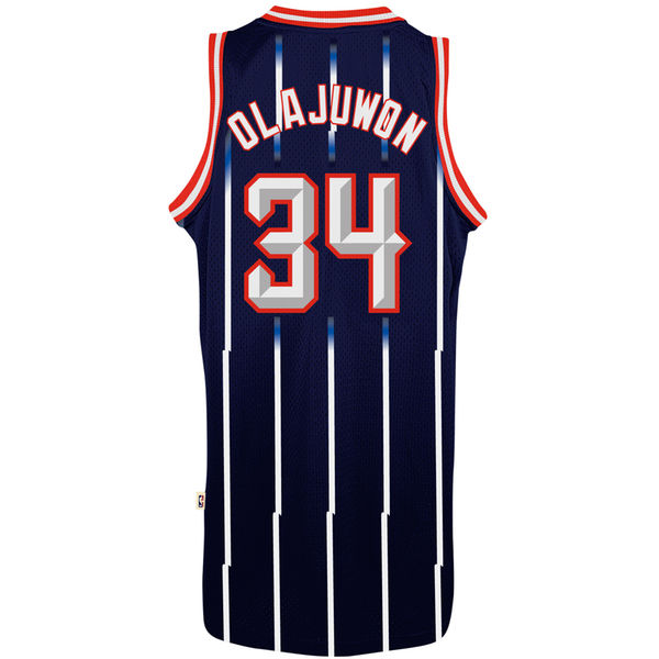 Hakeem Olajuwon Houston Rockets adidas Hardwood Classics Swingman Jersey C Navy Blue