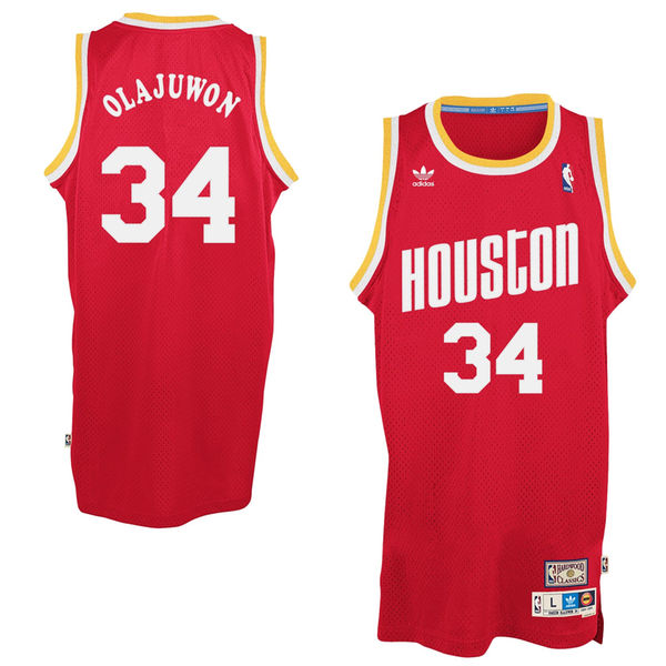 Hakeem Olajuwon Houston Rockets adidas Hardwood Classics Swingman Jersey C Red