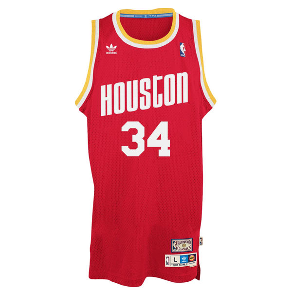 Hakeem Olajuwon Houston Rockets adidas Hardwood Classics Swingman Jersey C Red