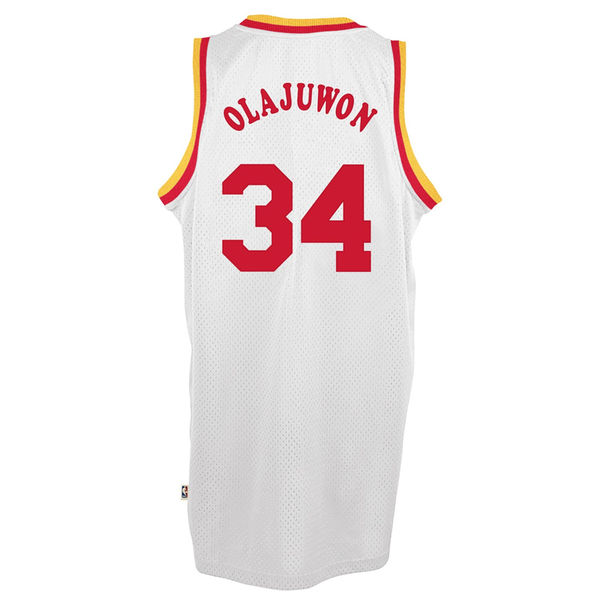 Hakeem Olajuwon Houston Rockets adidas Hardwood Classics Swingman Jersey C White