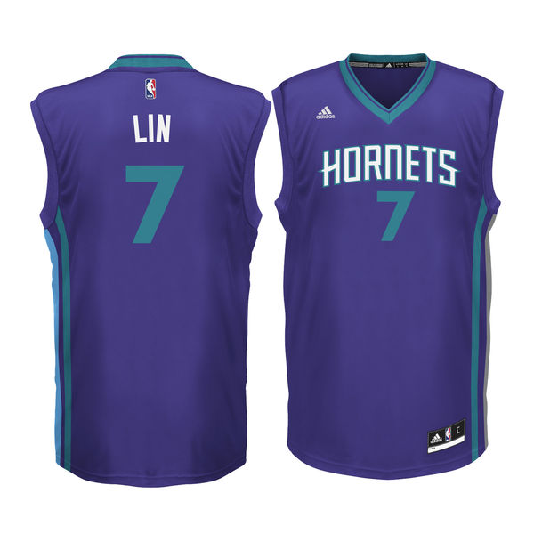 Jeremy Lin Charlotte Hornets adidas Road Replica Jersey - Purple