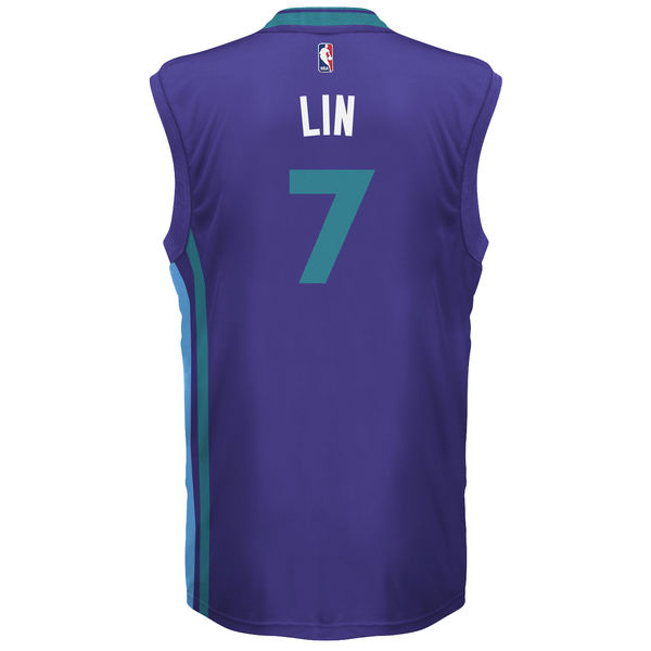 Jeremy Lin Charlotte Hornets adidas Road Replica Jersey - Purple