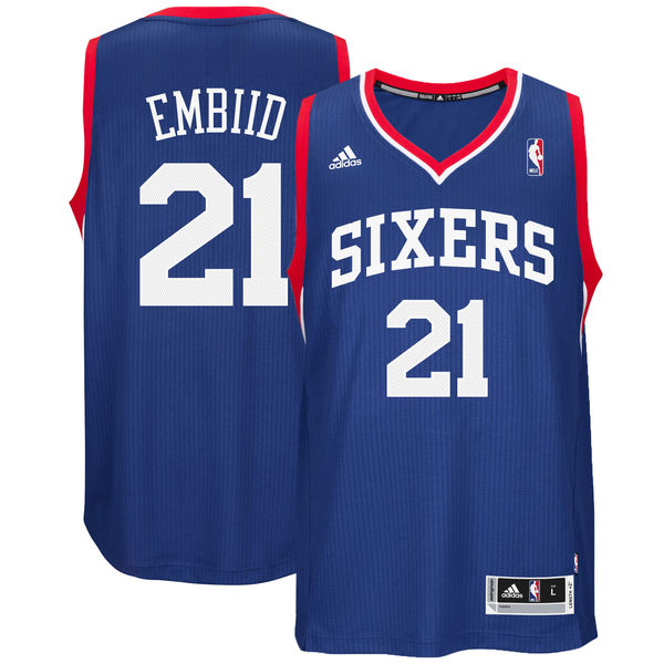 Joel Embiid Philadelphia 76ers adidas Youth Road Replica Jersey - Royal Blue