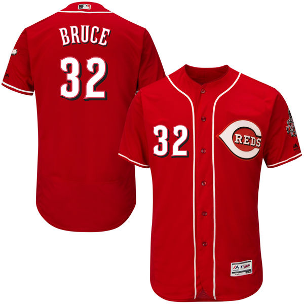 Men's Cincinnati Reds Jay Bruce Majestic Scarlet Flexbase Authentic Collection Player Jersey