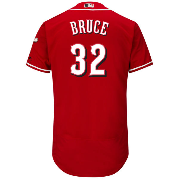 Men's Cincinnati Reds Jay Bruce Majestic Scarlet Flexbase Authentic Collection Player Jersey